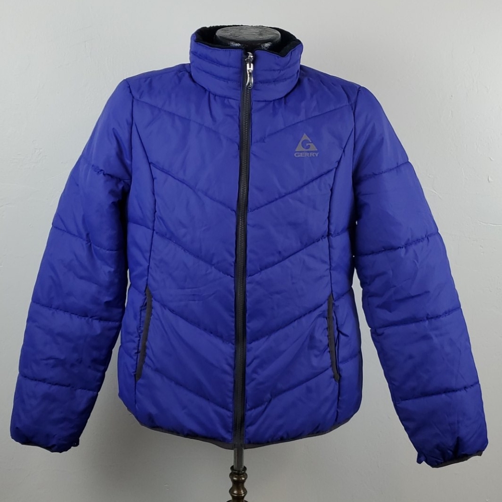 Gerry puffy full zipper jacket waterproof women size M